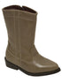 L`Amour Big Girls Gray Embroidered Side Zipper Cowboy Boots 11-12 Kids - SophiasStyle.com